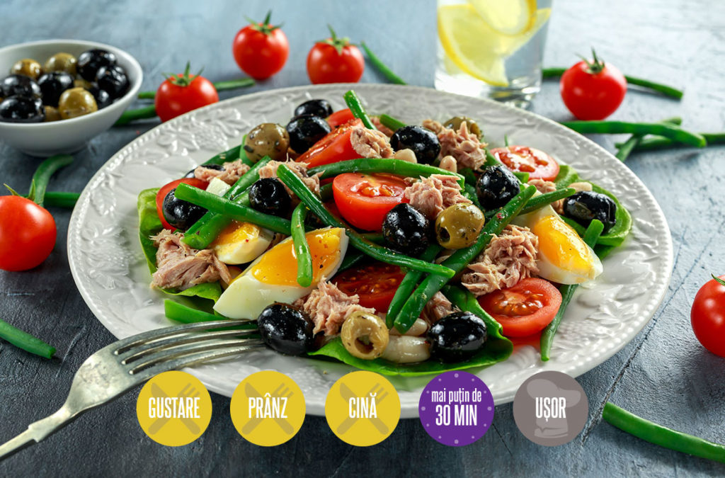 salată Nicoise cu ton