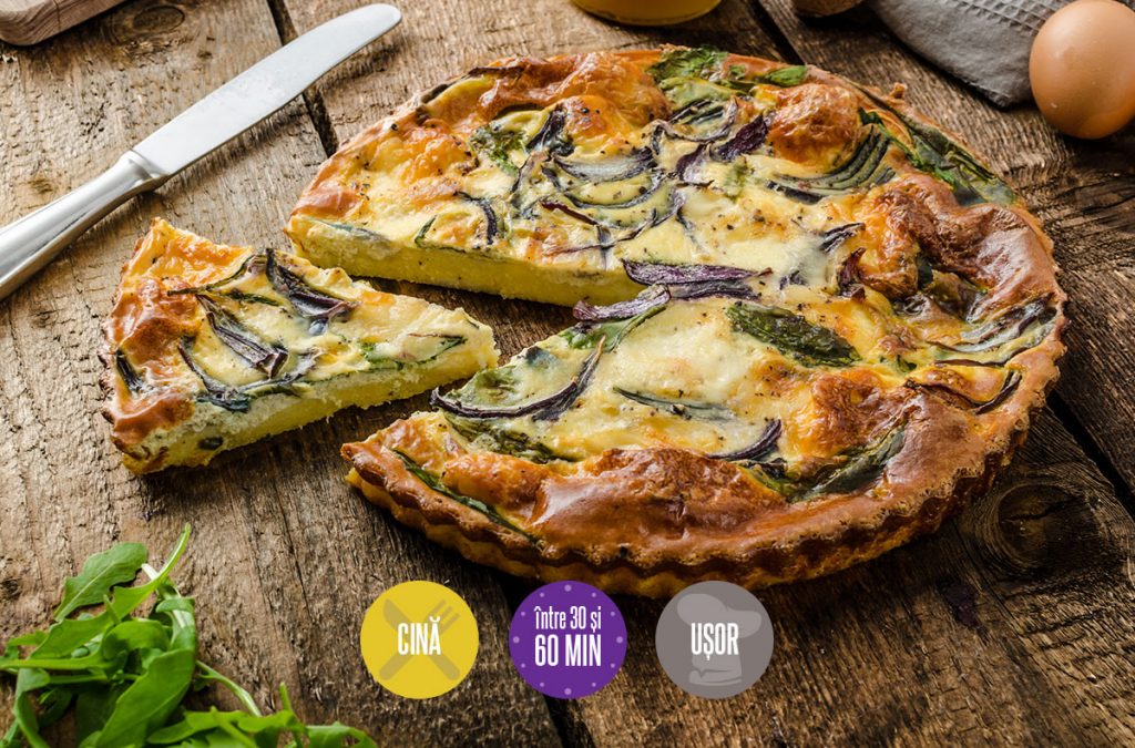 quiche cu mămăligă și brânzeturi