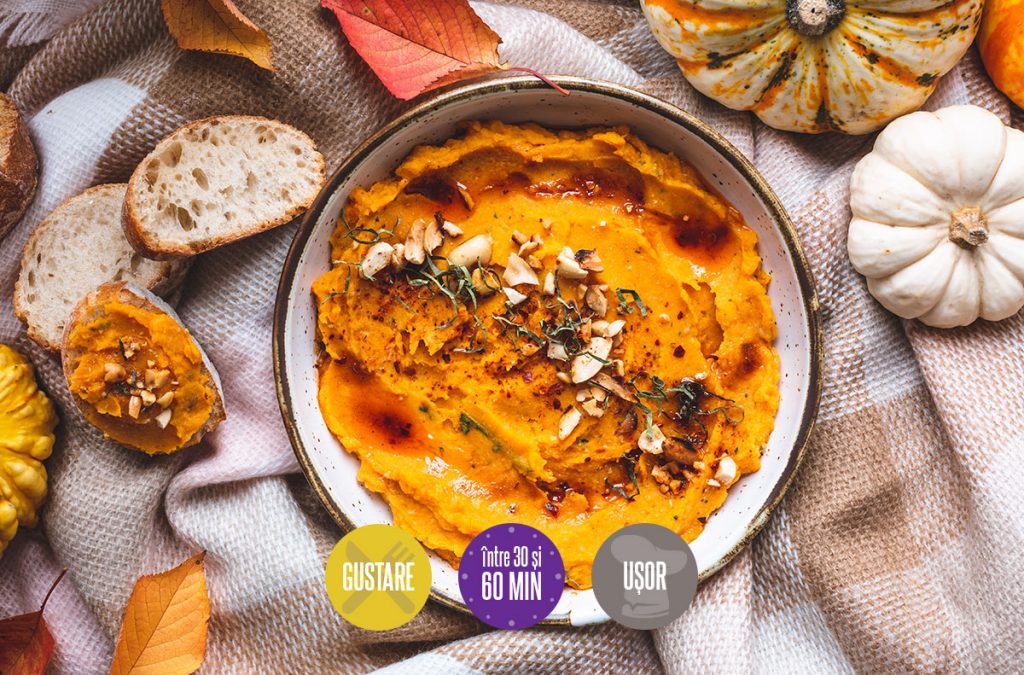 Humus cu dovleac copt