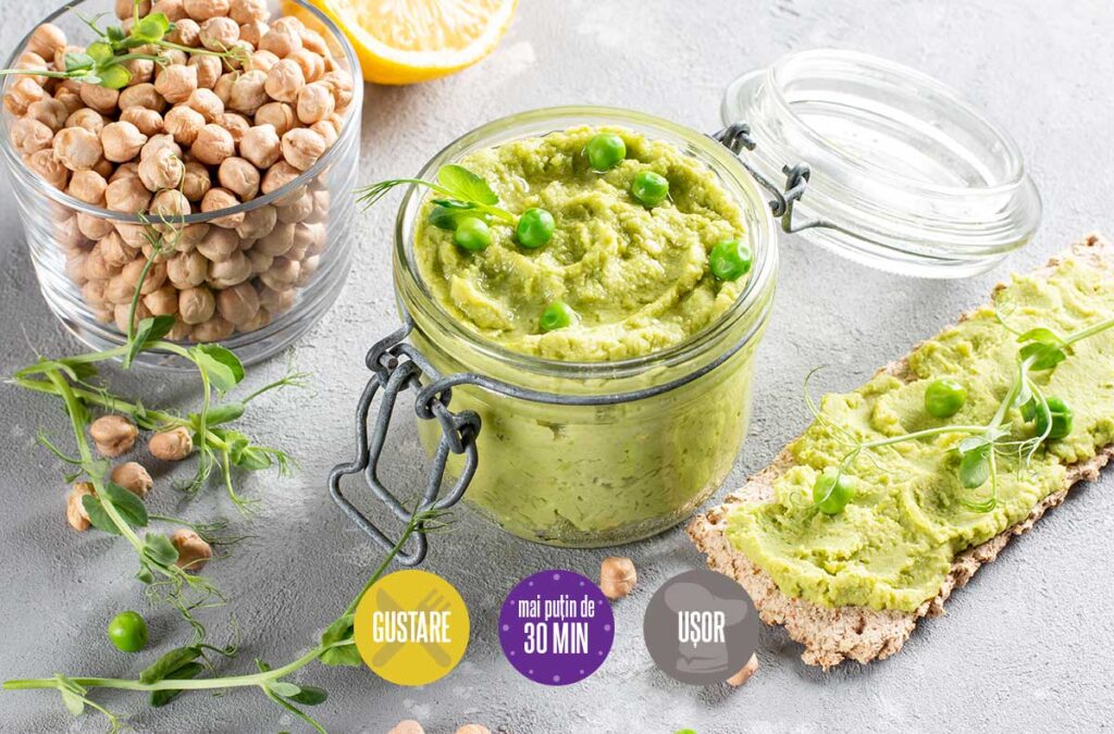 humus cu mazăre