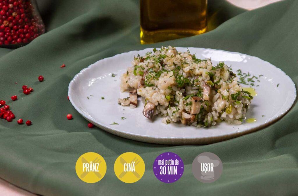 Orez cu ciuperci