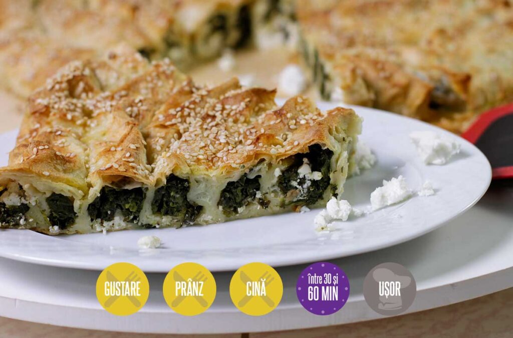 Burek cu spanac și brânză telemea