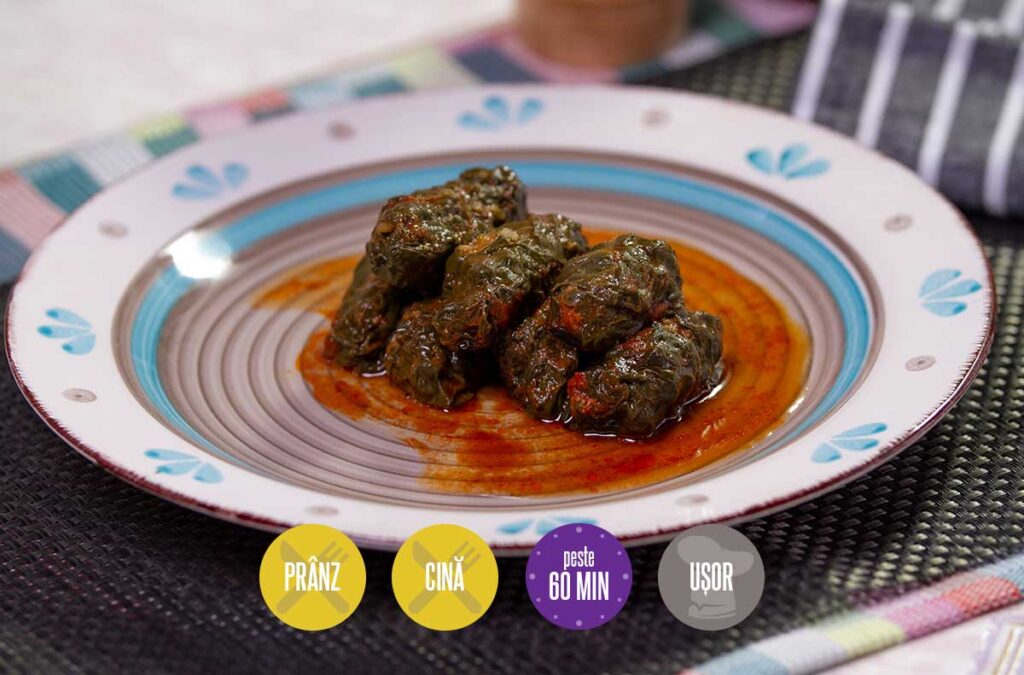 Sarmale în foi de ștevie